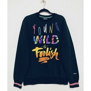 BKYS Sweatshirt Mens Large Black Keys Young Wild Foolish Graphic Streetwear